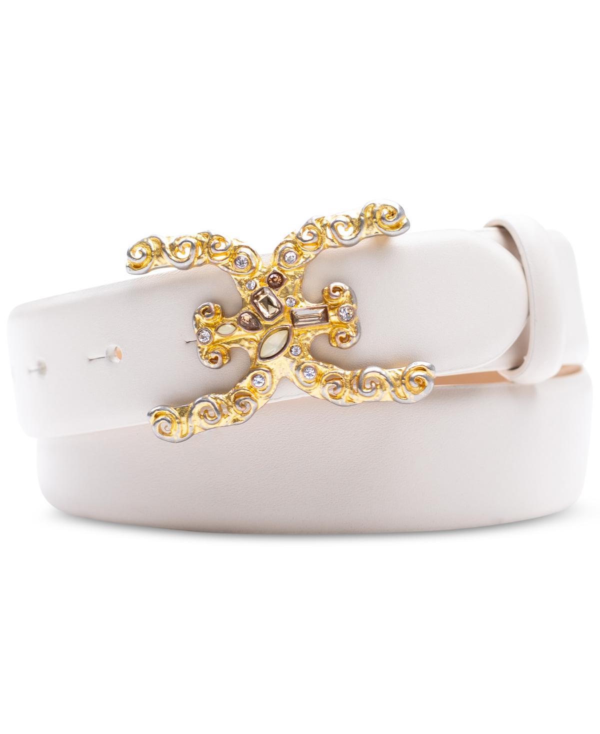 Sam Edelman Womens Ornate Embellished Leather Belt Product Image