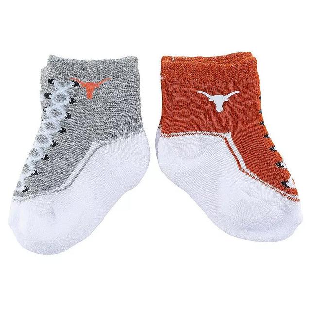 Infant ZooZatz Texas Longhorns Shoe Two-Pack Socks, Mens Product Image