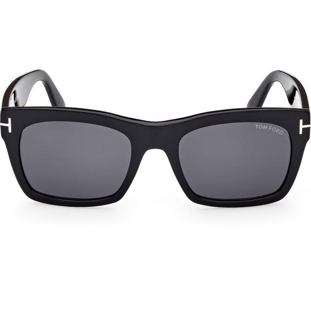 TOM FORD Nico 56mm Square Sunglasses In Shiny Black/smoke Product Image