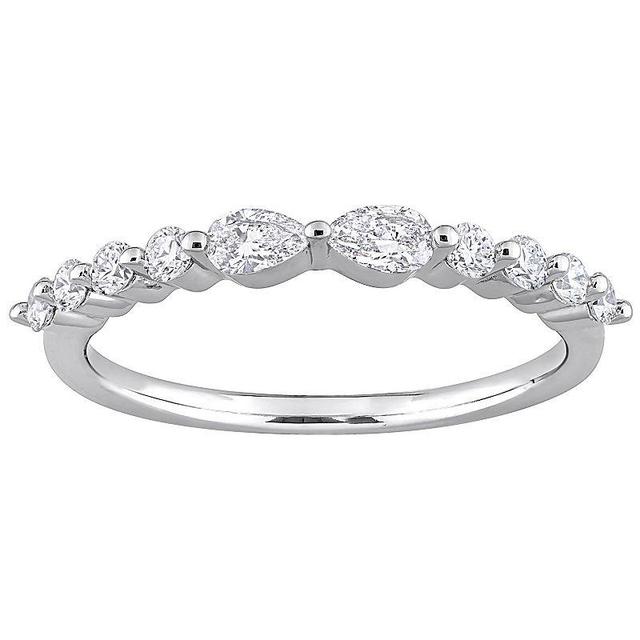 Stella Grace Platinum Over Sterling Silver 5/8 Carat T.W. Lab-Grown Diamond Stackable Ring, Womens, White Product Image