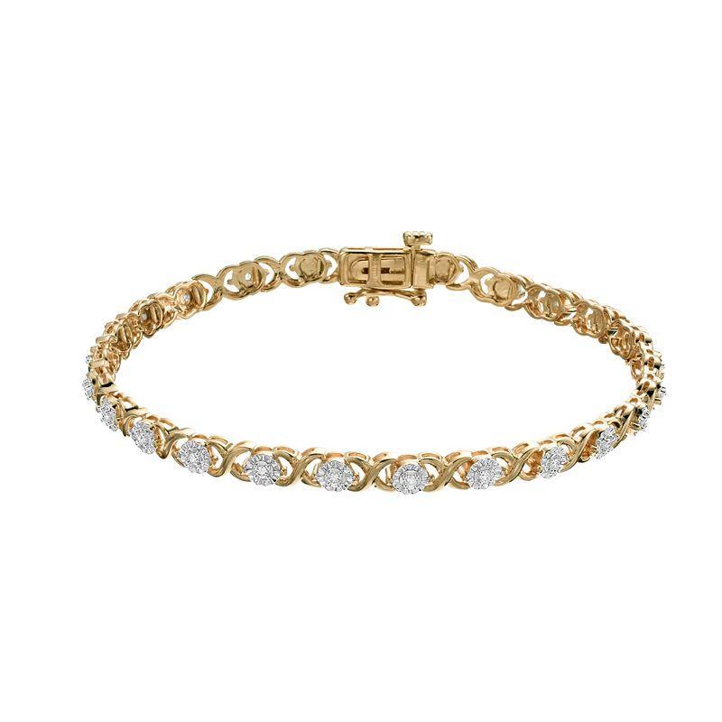 Diamond Brilliance 1/4 Carat T.W. Lab-Grown Diamond Bracelet, Womens Yellow Product Image