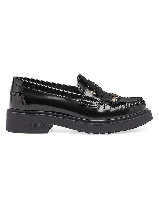 Womens 35MM Leather Kiltie Loafers Product Image