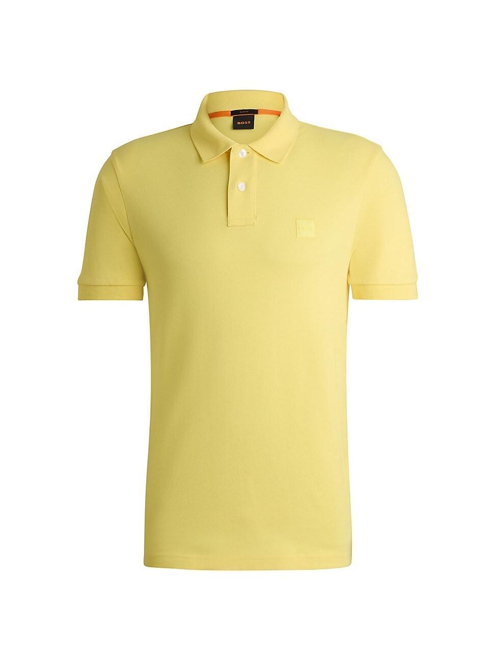 Mens Stretch-Cotton Slim-Fit Polo T-Shirt Product Image