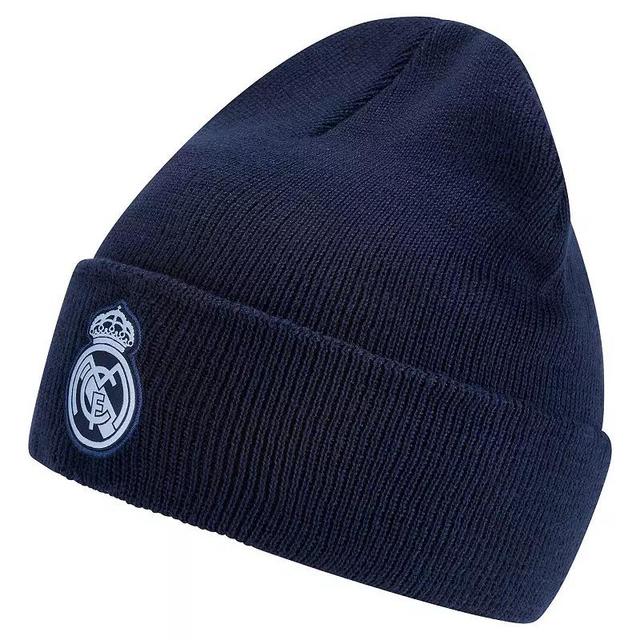 Mens adidas Navy Real Madrid Woolie Cuffed Knit Hat, Mad Blue Product Image