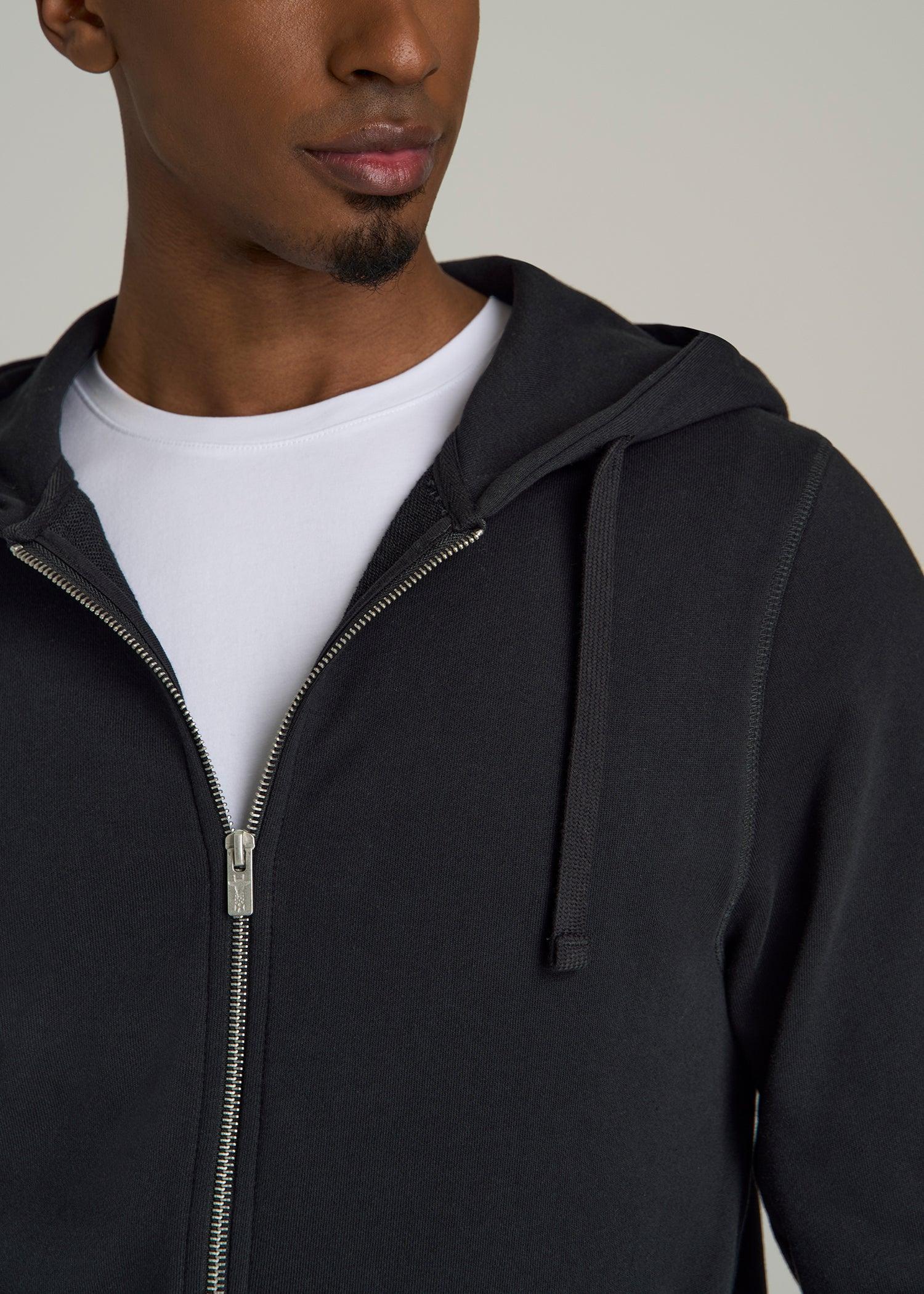 Wearever 2.0 French Terry Full-Zip Hoodie for Tall Men in Black Male Product Image