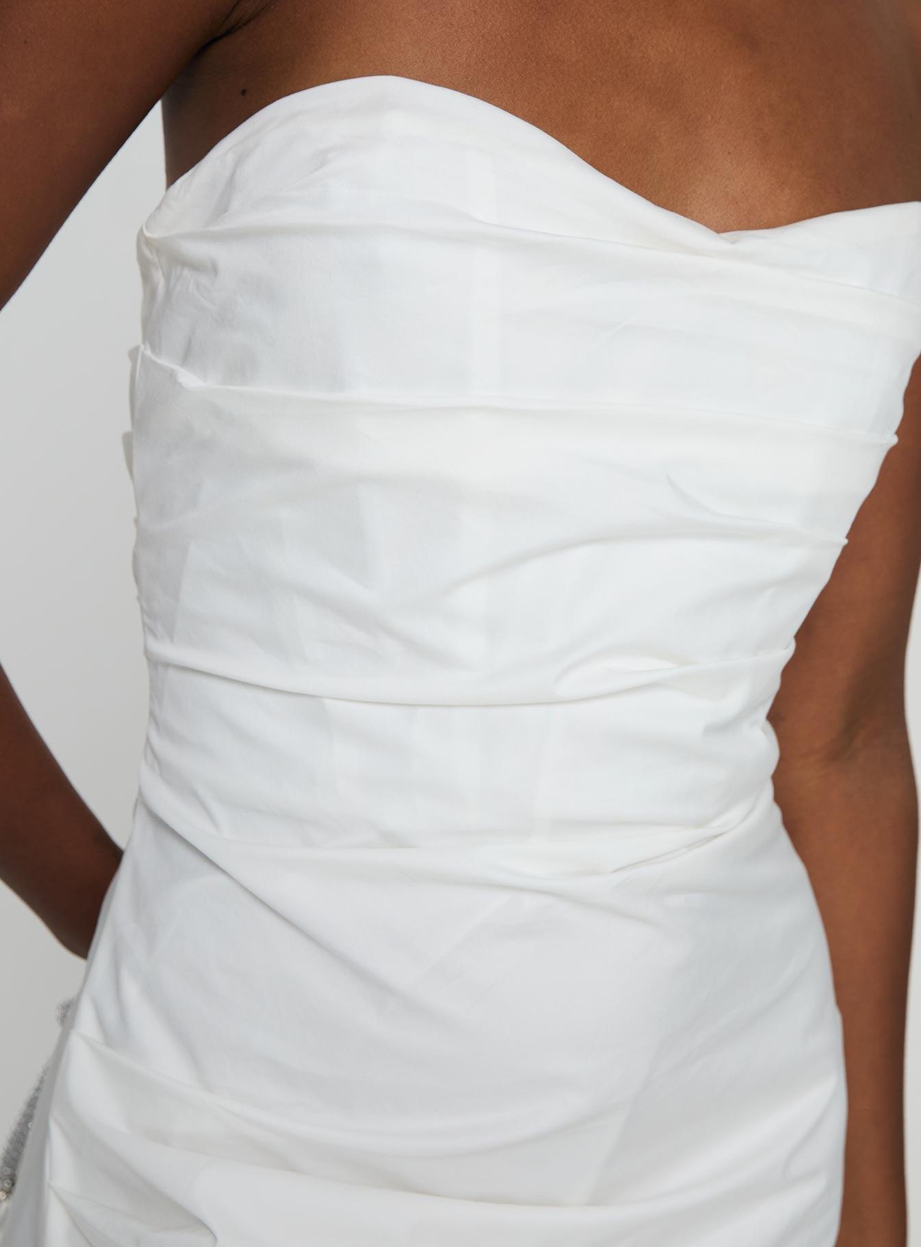 Bradwell Strapless Mini Dress White Product Image