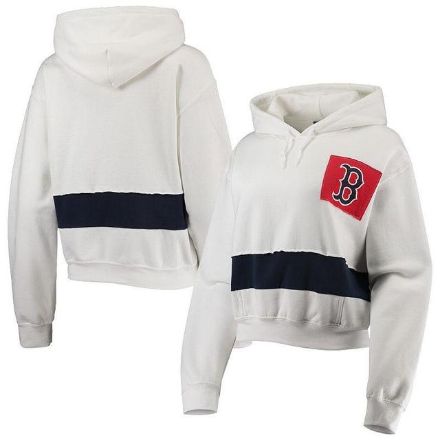 Womens Refried Apparel /Navy Boston Red Sox Cropped Pullover Hoodie Product Image