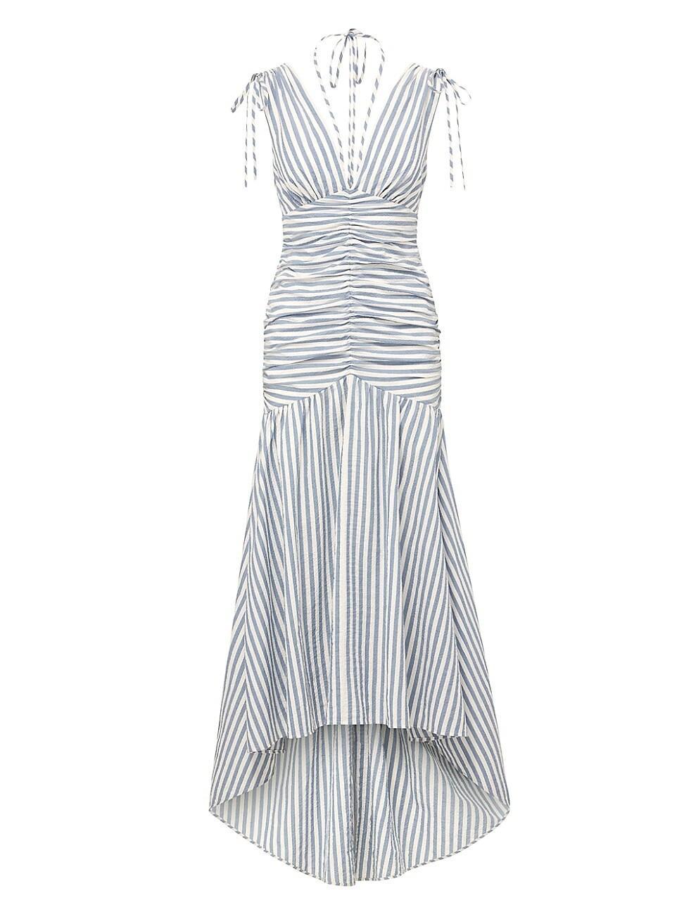 Womens Perrin Striped Poplin Maxi Dress Product Image