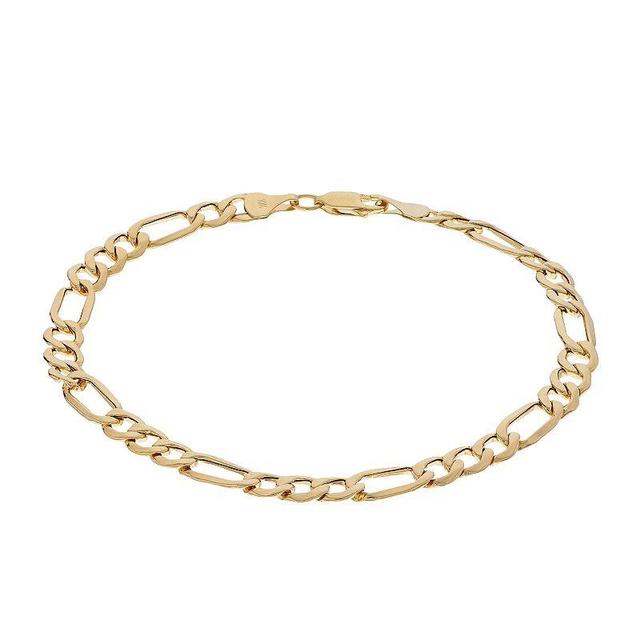 10k Gold Figaro Chain Bracelet, Mens Yellow Product Image