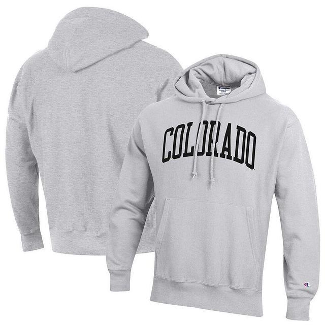 Mens Champion Heathered Gray Colorado Buffaloes Team Arch Reverse Weave Pullover Hoodie Product Image