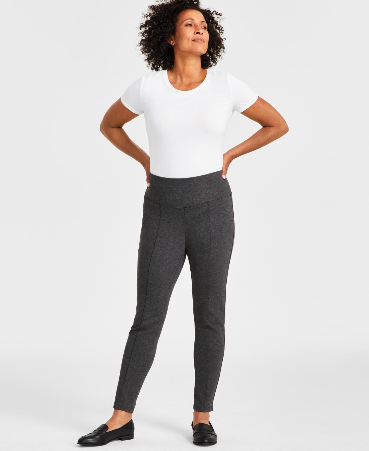 Style & Co Womens Mid-Rise Ponte-Knit Pants with Tummy Control, Created for Macys Product Image