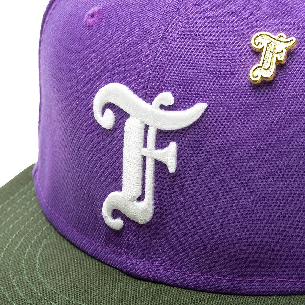 Feature x New Era Old English F Snapback Hat w/ Pin - Varsity Purple/Rifle Green Male Product Image