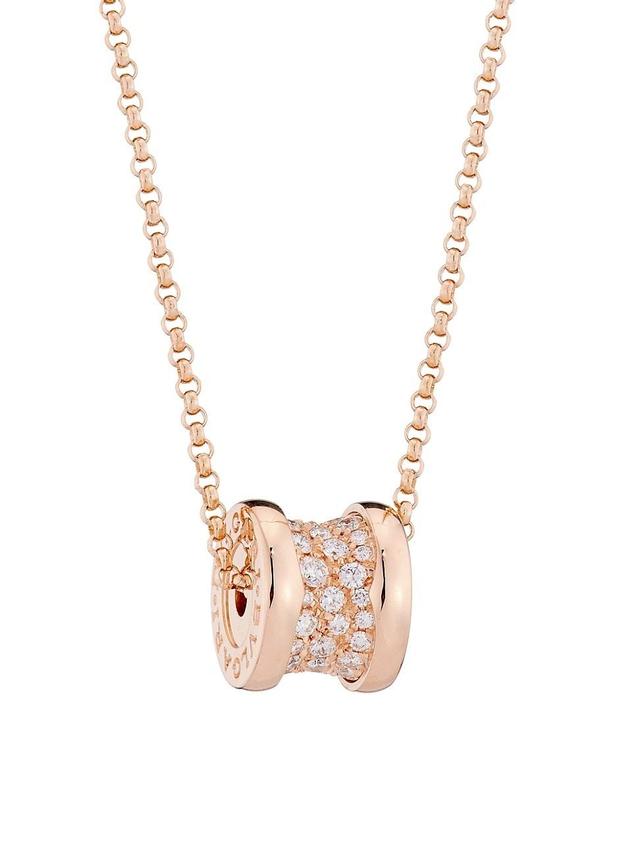 Womens B. zero1 18K Rose Gold & Pav Diamond Necklace Product Image