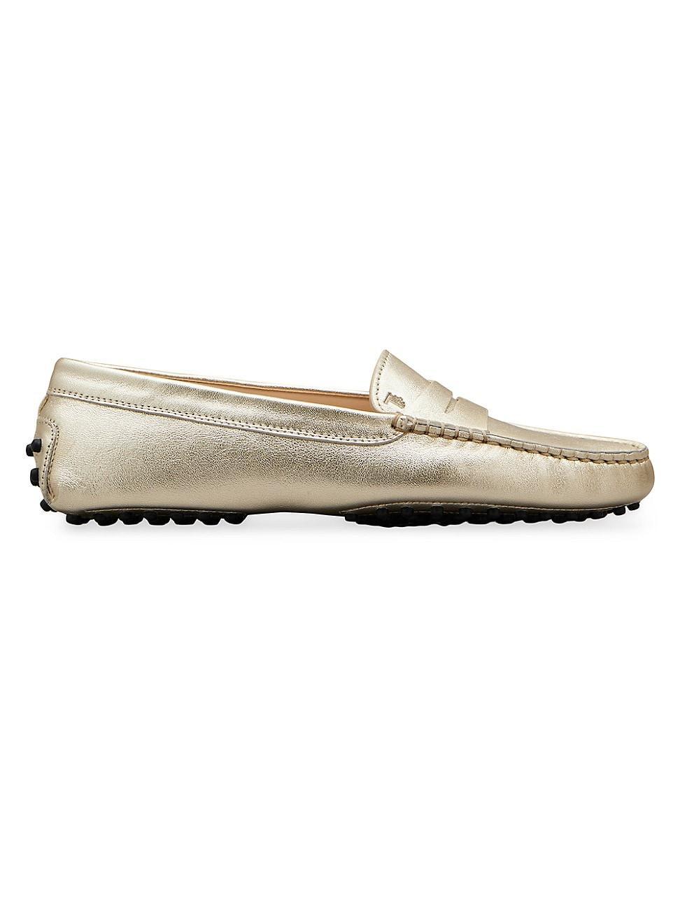 Womens Gommini Mocassino Metallic Leather Loafers Product Image