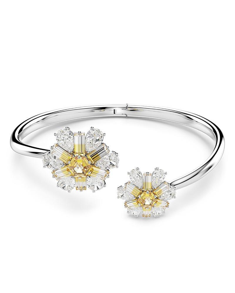 Womens Idyllia Crystal Flower Cuff Bracelet Product Image