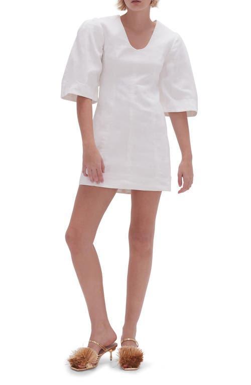 Aje - Hunter Twisted Linen-Blend Mini Dress - Off-WhiteModa Operandi Product Image