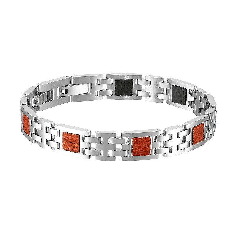 Mens LYNX Stainless Steel Reversible Bracelet Product Image