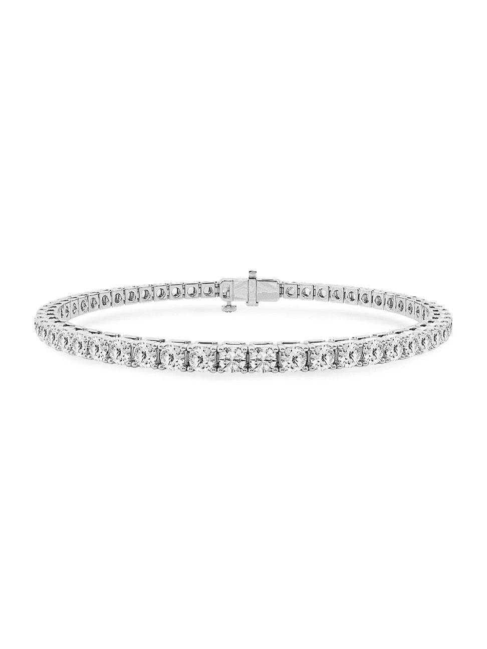 Womens Platinum & Lab-Grown Diamond 4-Prong Tennis Bracelet Product Image