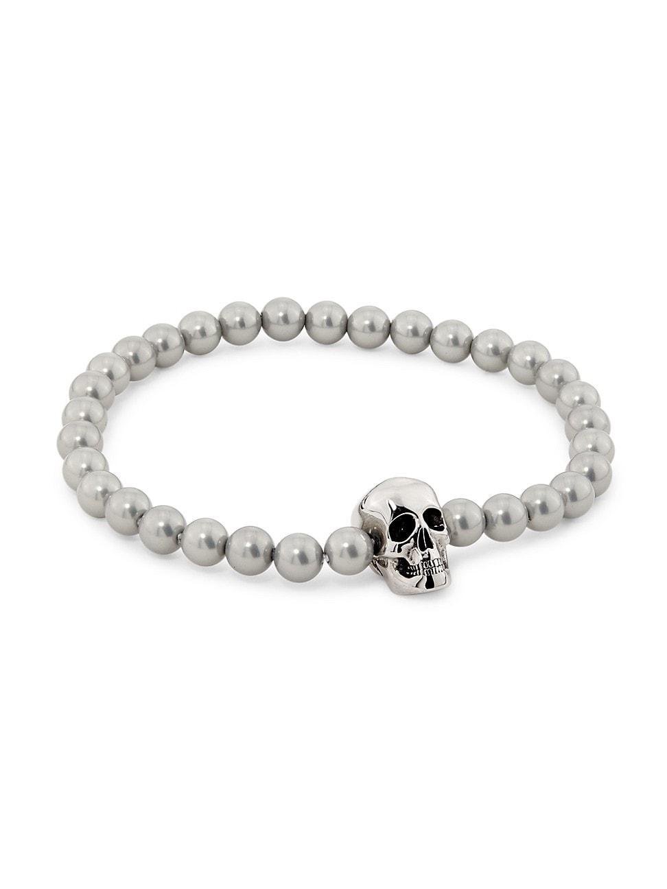 Alexander McQueen Mens Imitation Pearl Beaded Bracelet Product Image