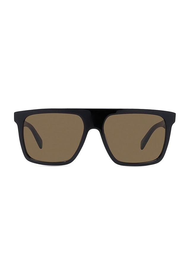 Womens 57MM Rectangular Sunglasses Product Image