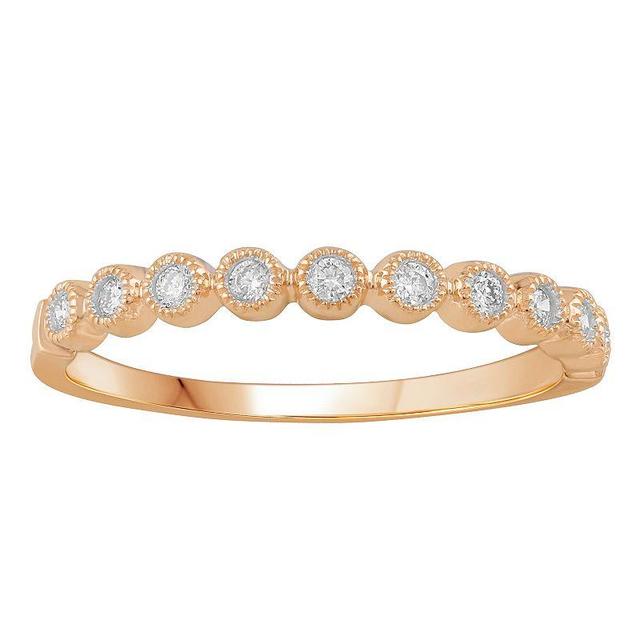 10k Gold 1/6 Carat T.W. Diamond Band Ring, Womens White Product Image