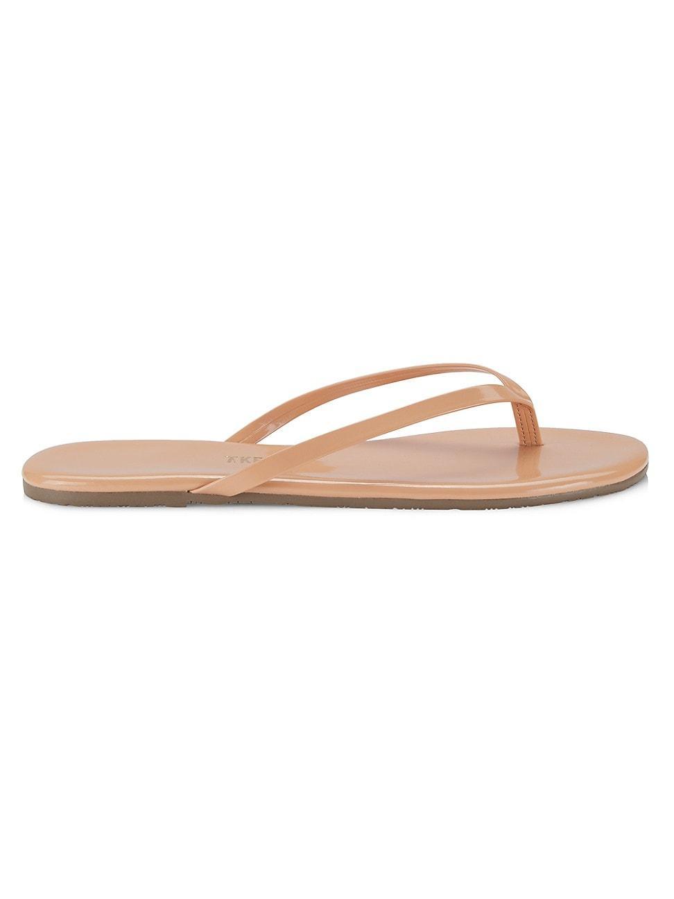 Womens Foundations Gloss Patent Leather Flip Flops Product Image