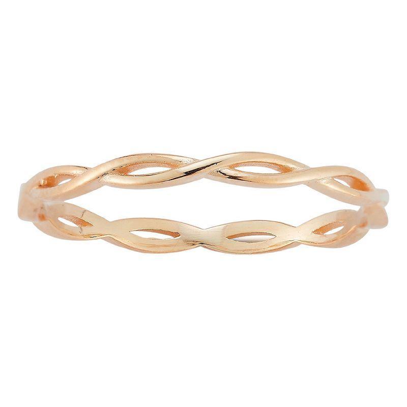 Sunkissed Sterling Infinity Twist Ring, Womens Rose Gold Tone Product Image