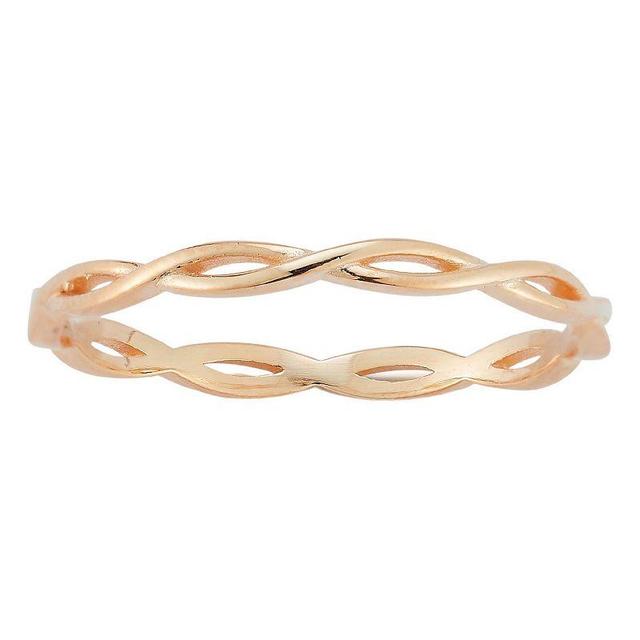 Sunkissed Sterling Infinity Twist Ring, Womens Rose Gold Tone Product Image