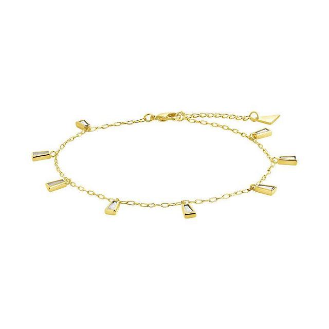 MC Collective Cubic Zirconia Dangle Anklet, Womens, Gold Tone Product Image