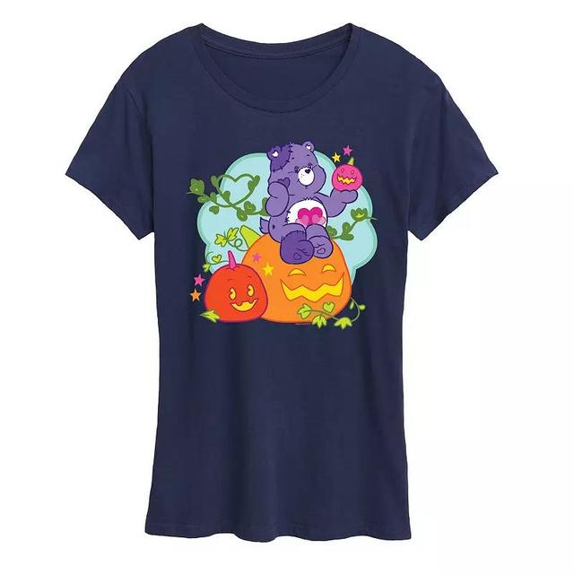 Womens Care Bears Halloween Pumpkin Graphic Tee, Girls Blue Product Image