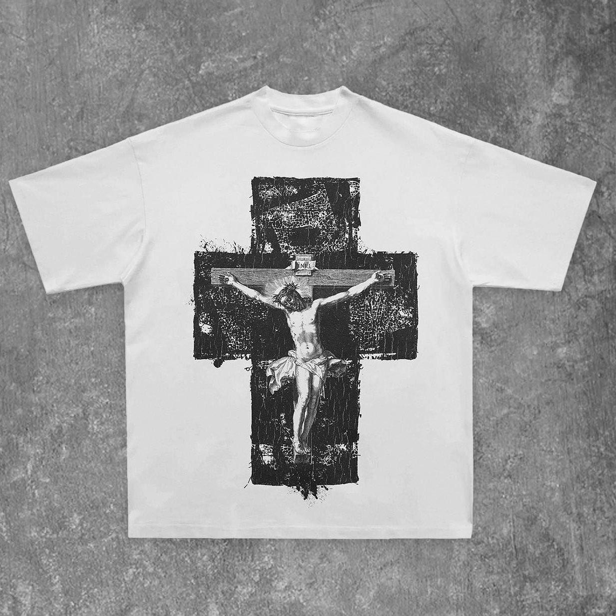 Sopula Vintage God Is The Only Hope Graphic Cotton Short Sleeve T-Shirt Product Image