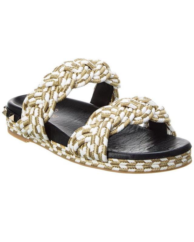 Rope & Leather Sandal In Black Product Image