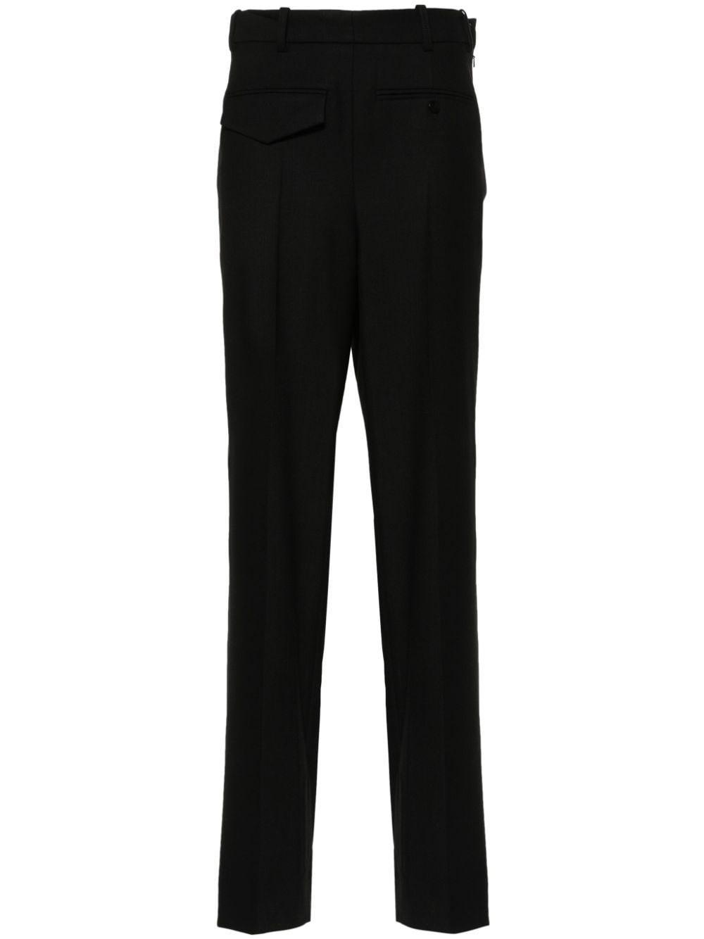 Twill Tapered Trousers In Black Product Image