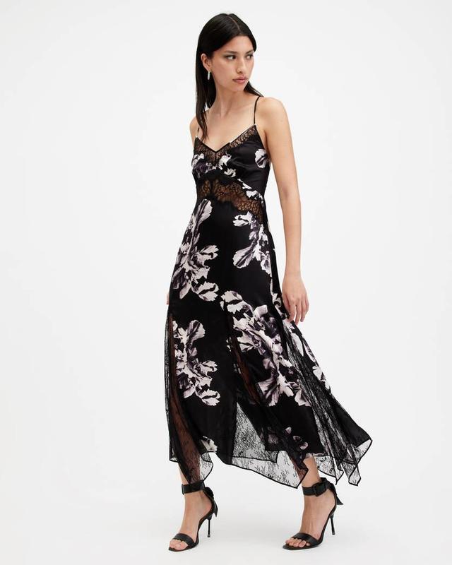 Jasmine Silk Blend Lace Maxi Slip Dress Product Image