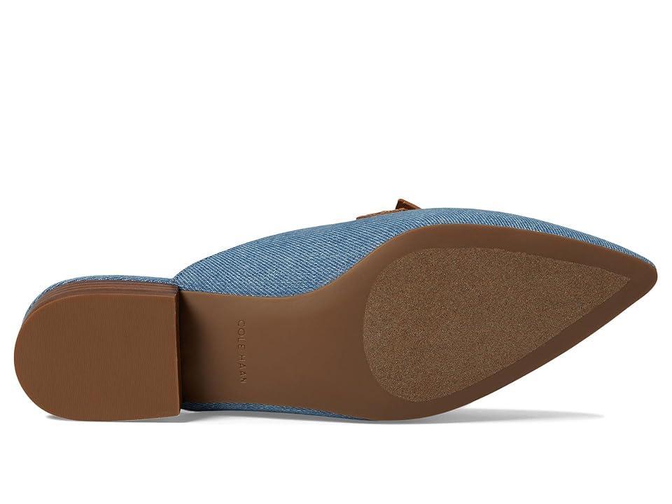 Cole Haan Piper Bow Mule (Light Denim/Dark Denim/Pecan Leather) Women's Flat Shoes Product Image