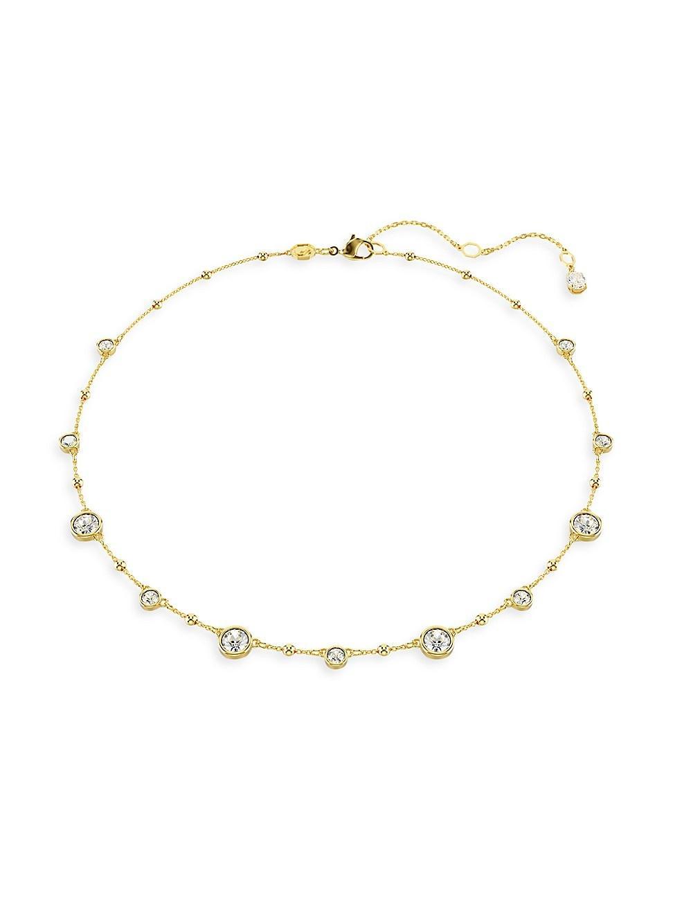 Womens Imber Gold-Plated & Crystal Station Necklace Product Image