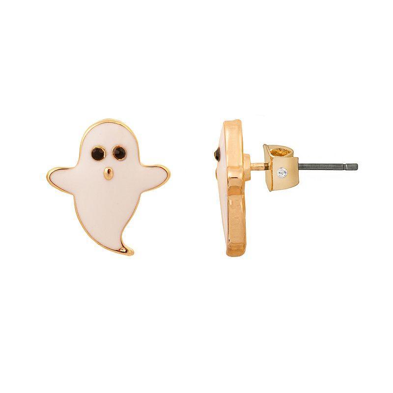 LC Lauren Conrad Glow-In-The-Dark Ghost Stud Earrings, Womens, Gold Tone Product Image