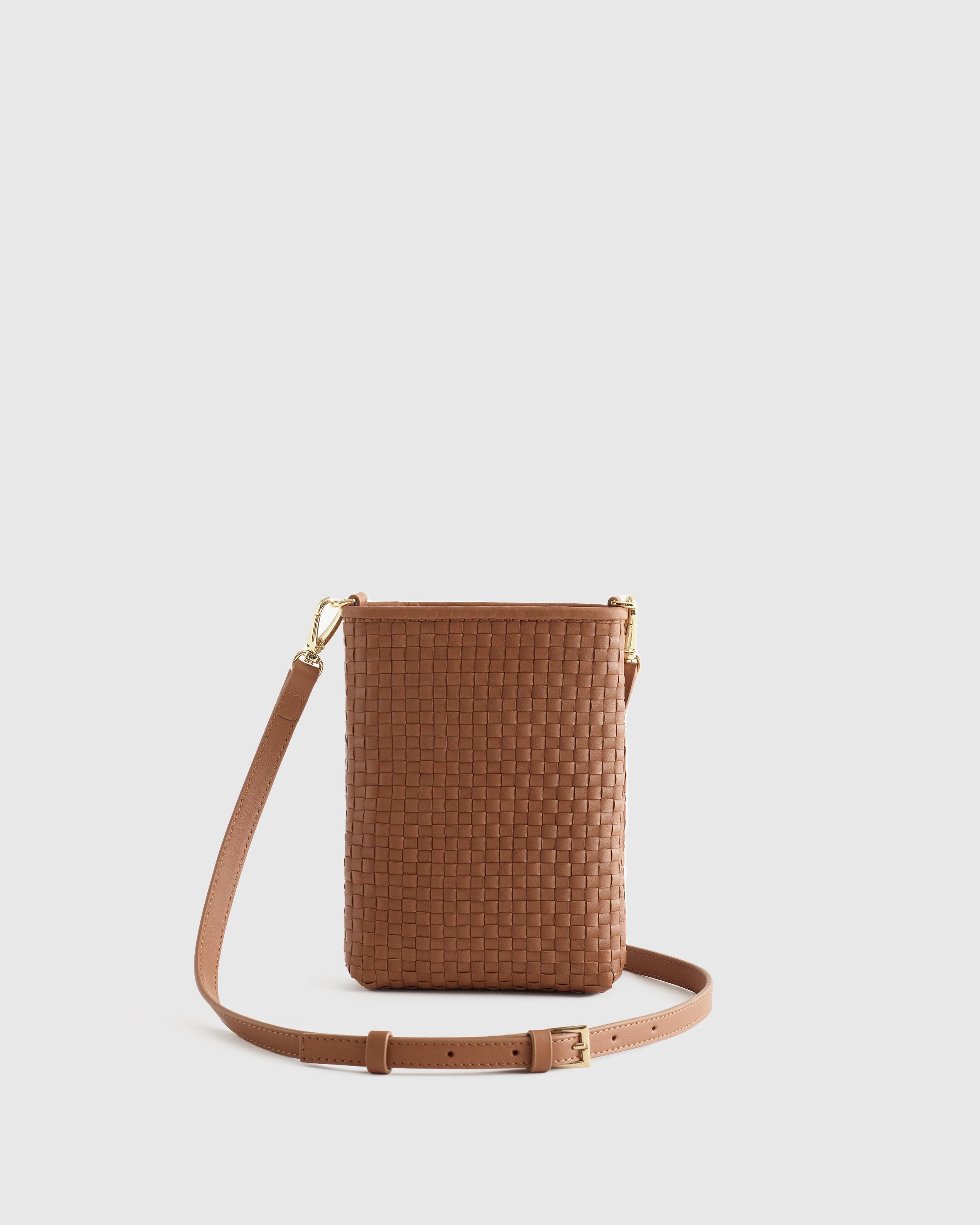 Italian Leather Handwoven Phone Crossbody product image