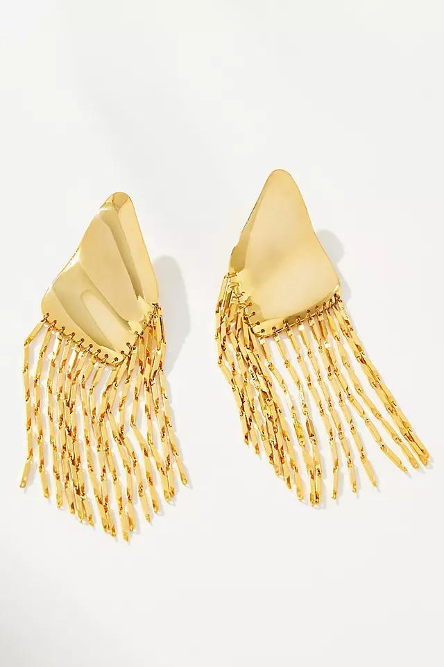 XL Metal Fringe Drop Earrings Product Image