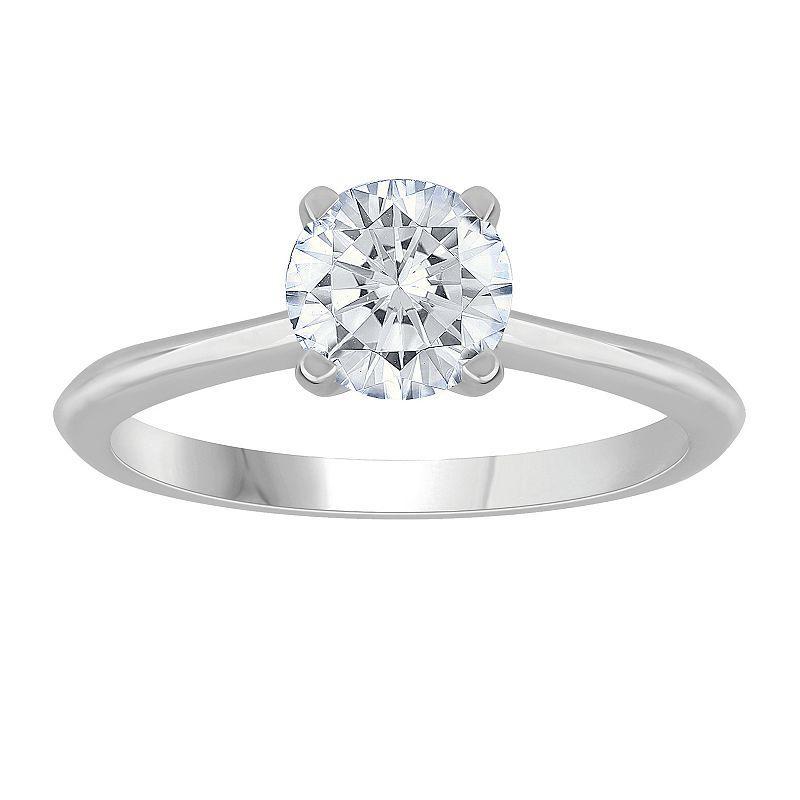 Diamond Medley 14k White Gold 3/4 Carat T.W. Lab-Grown Diamond Round Solitaire Ring, Womens 14k Whgold Product Image