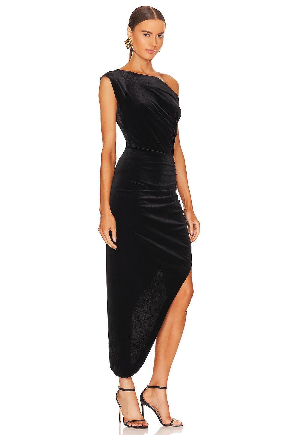 Drop Shoulder Side Drape Gown Norma Kamali Product Image