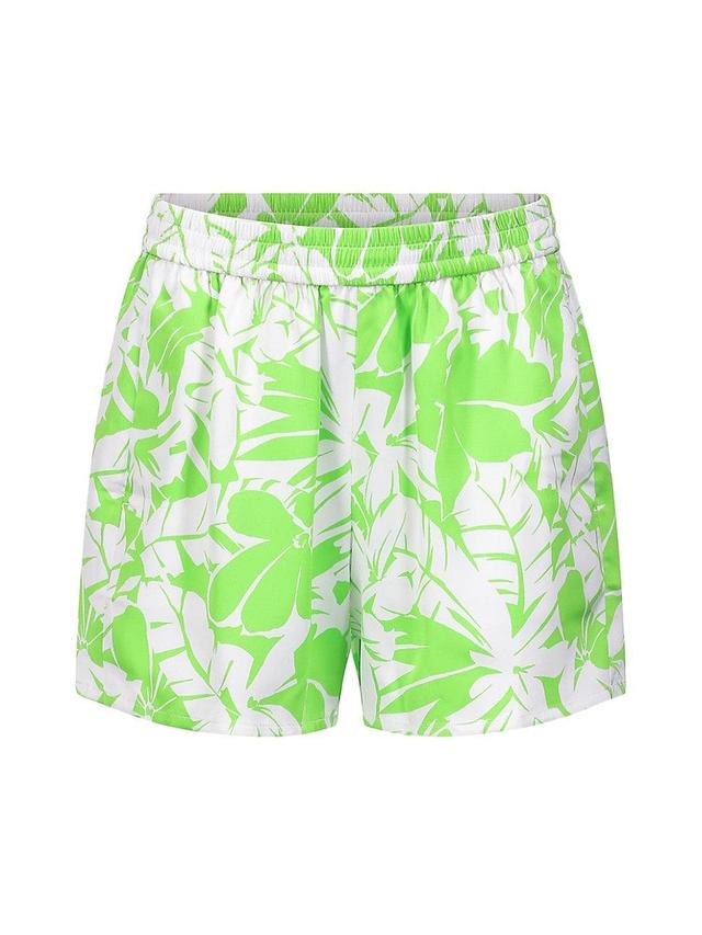 Womens Palm Textured Satin Pull-On Shorts Product Image