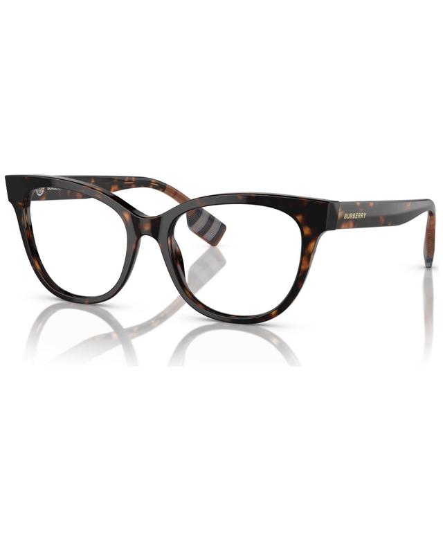 Burberry Womens Cat Eye Eyeglasses, BE2375 51 - Check Brown Product Image