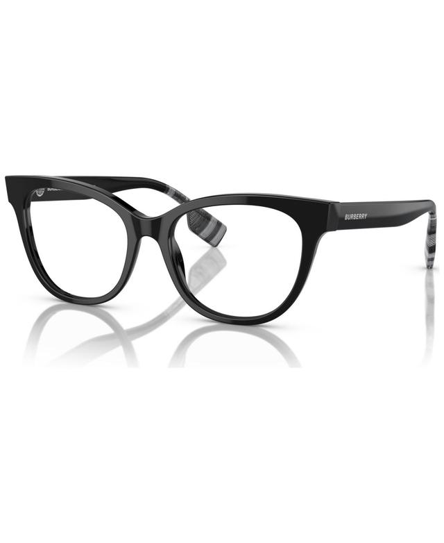 Burberry Womens Cat Eye Low Bridge Fit Eyeglasses, BE2375F 53 - Black Product Image