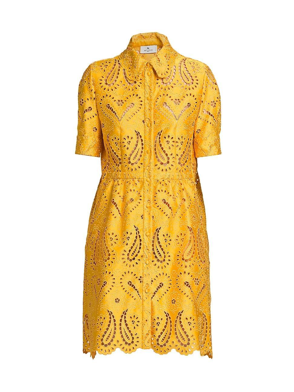 Womens Eyelet Paisley Shirtdress Product Image