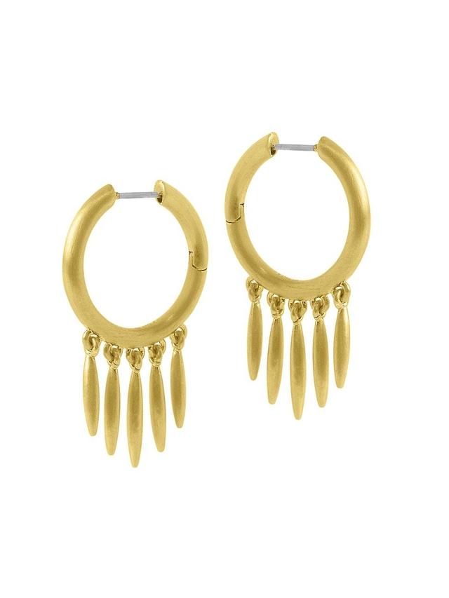 Womens Sol 22K Gold-Plated Hoop Earrings Product Image