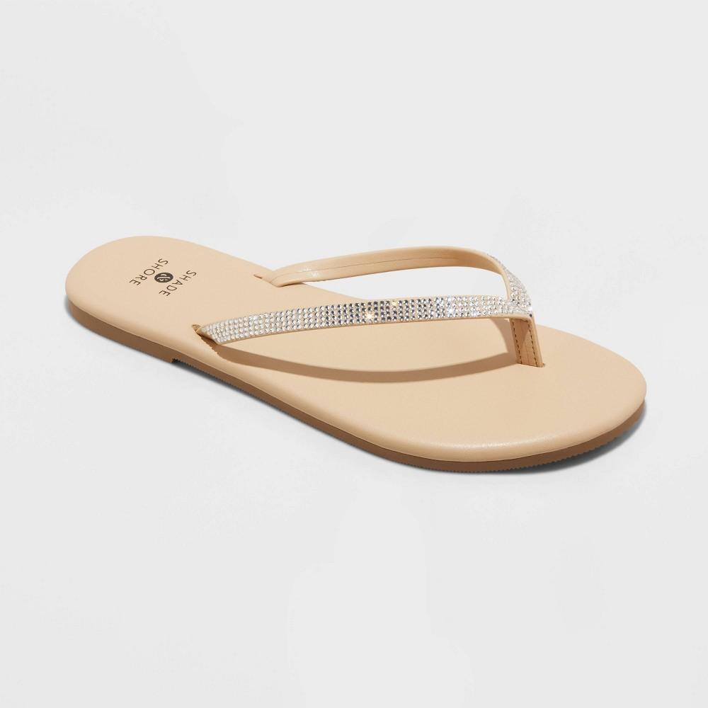 Womens Cali Flip Flop Sandals - Shade & Shore Silver 9 Product Image