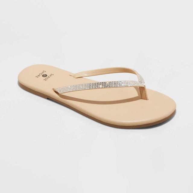 Womens Cali Flip Flop Sandals - Shade & Shore Silver 11 Product Image