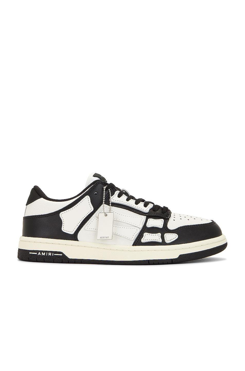 Amiri Skel Top Low Sneaker in Black,White Product Image