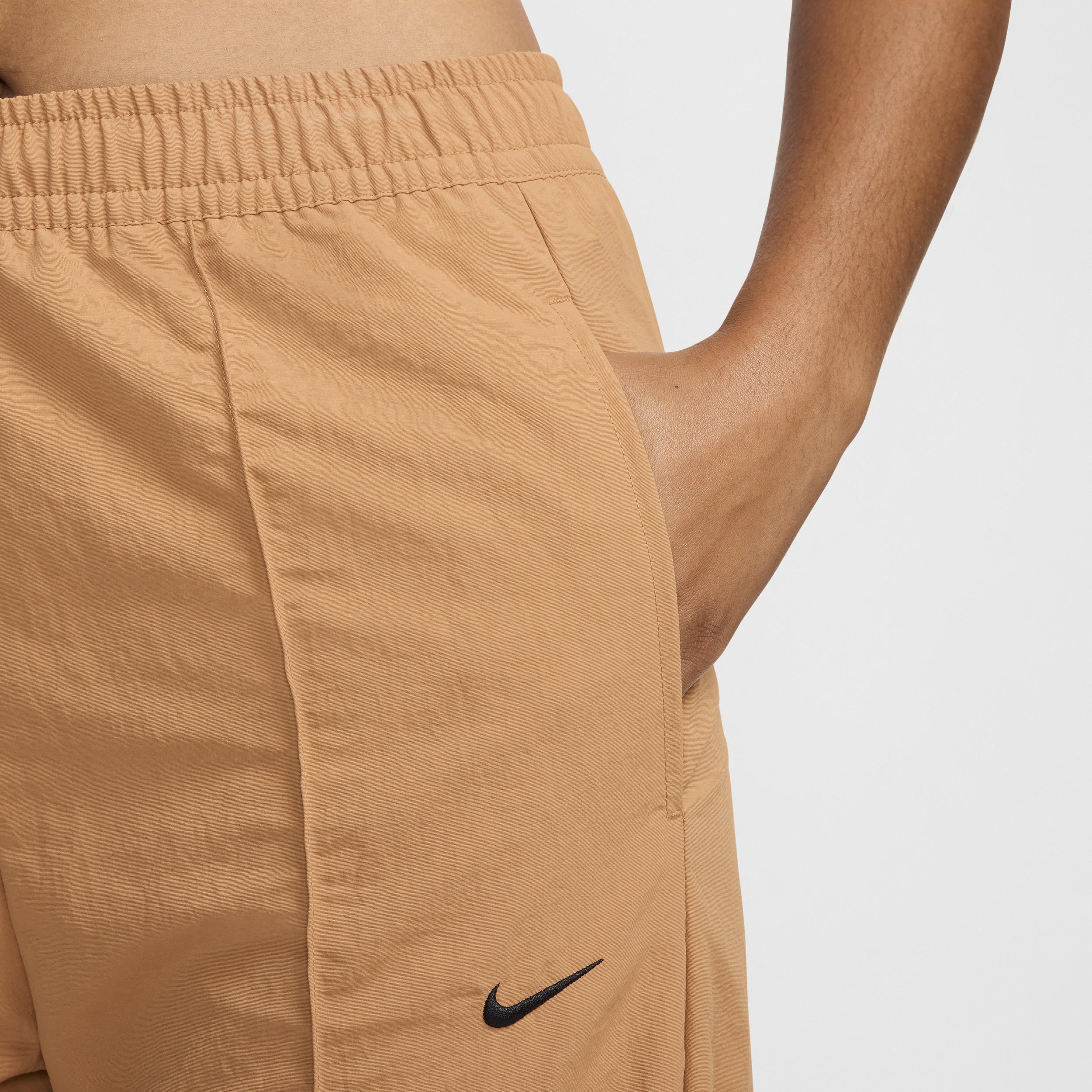 Nike Womens Trend Woven Mid Rise Pants - Flax/Black Product Image